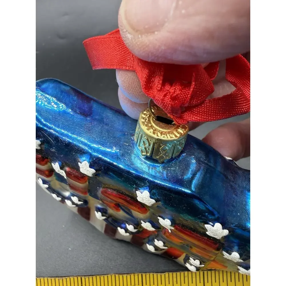 Old World USA Ornament Blown Glass Star American Flag 4th Patriotic -LO17 - Picture 7 of 11